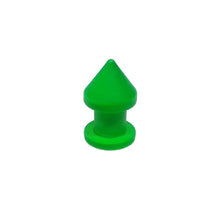 Load image into Gallery viewer, Neon Cone Tree Shape Screw Back Studs Spikes Multiple Colors Neon Green
