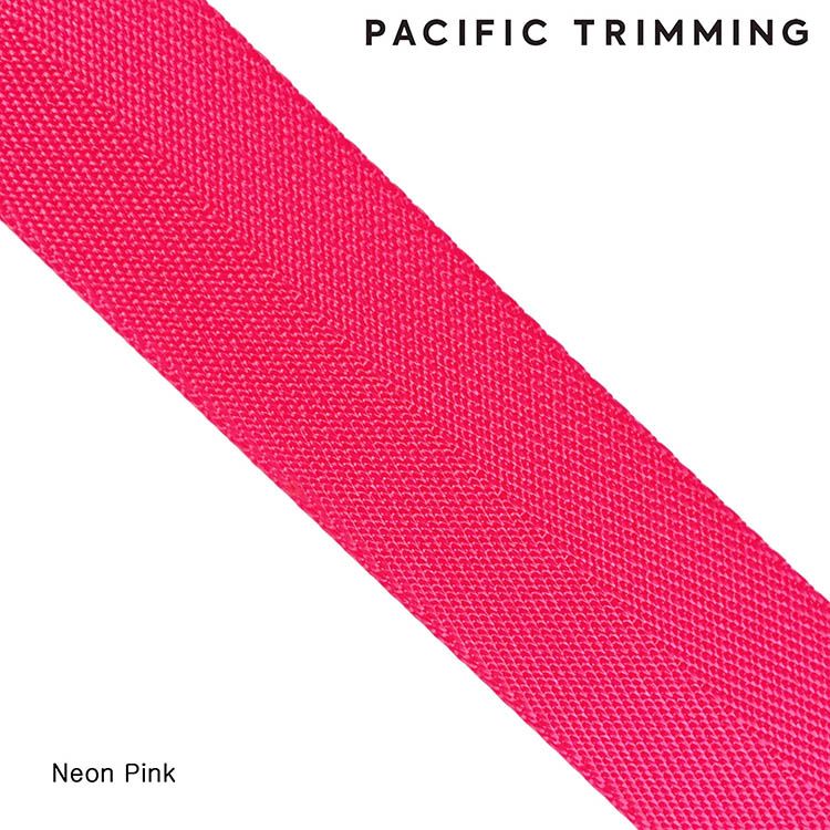 1 Inch Nylon Webbing Neon Pink