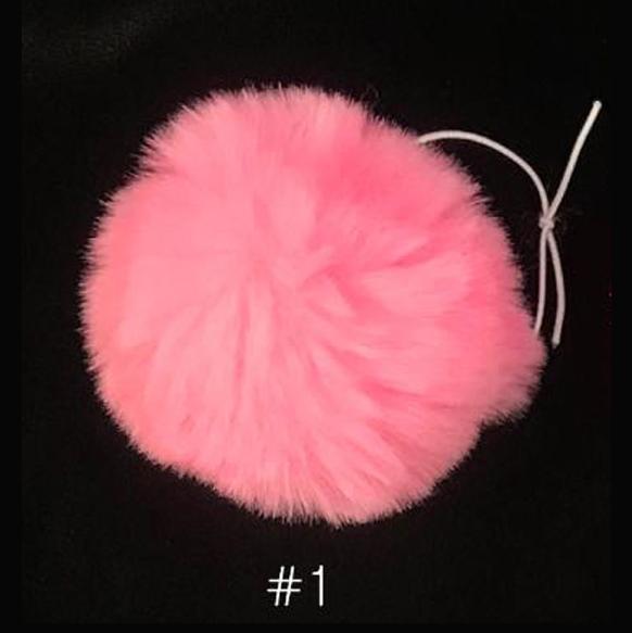 Faux Fur Pom Pom Ball Pink