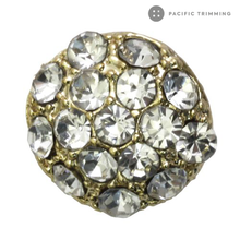 Load image into Gallery viewer, Round Dome Shape Rhinestone Button 120227RS
