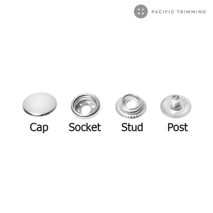 Premium Quality Standard Ring Snap Fastener Black