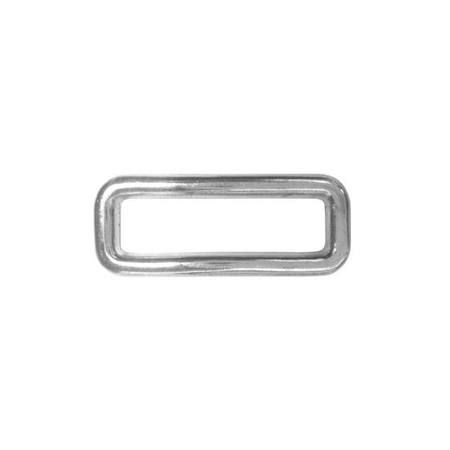 1.63 Inch Metal Square Ring A-Style Silver