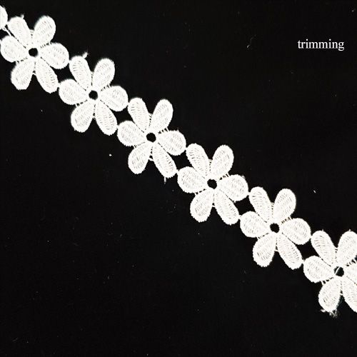 1.13 inch Polyester Lace Trim White